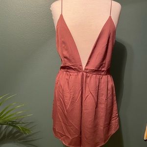 Deep-V and Open Back Romper - NWT